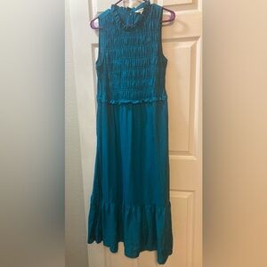 Boden teal linen dress - size US 12